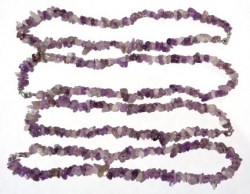 Ametyst náhrdelník z tromlovaných kamenů  (5ks)