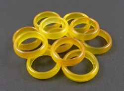 Achát žlutý prstýnek (10 ks)