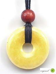 Kalcit žlutý přívěšek donut