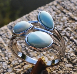 Larimar prsten / stříbro