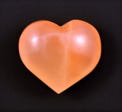 Selenit srdce oranžové