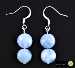 Larimar náušnice EXTRA kvalita