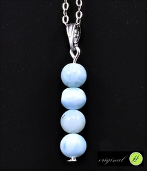 Larimar přívěšek kuličky 6 mm