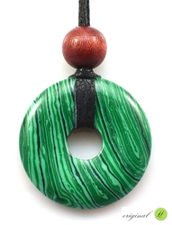 Malachit přívěšek donut